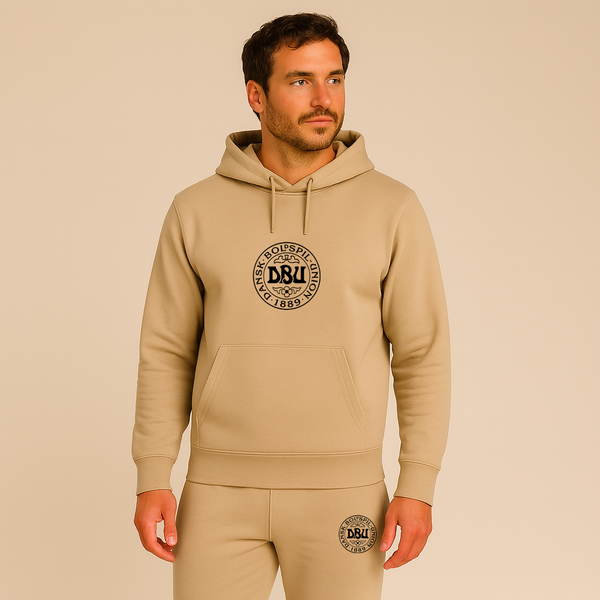 Men's Denmark Soccer Soccer Logo Hoodie Joggers Set