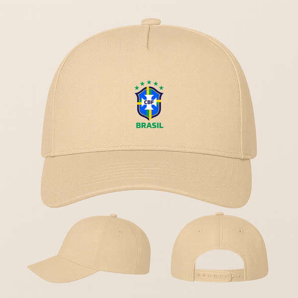 Brasil National Soccer Team Five Panel Twill Snapback Cap