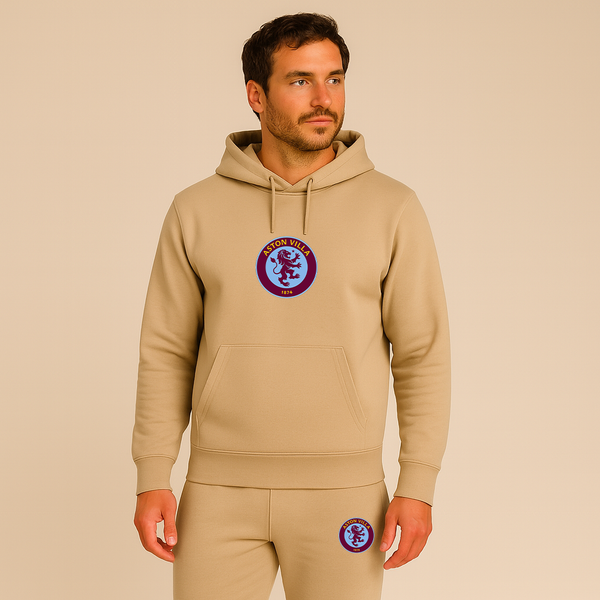 Men's Aston Villa FC Logo Hoodie Joggers Set