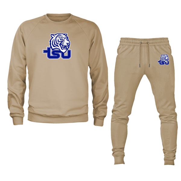 Men's Tennessee State Tigers Crewneck Sweatshirt Joggers Suit