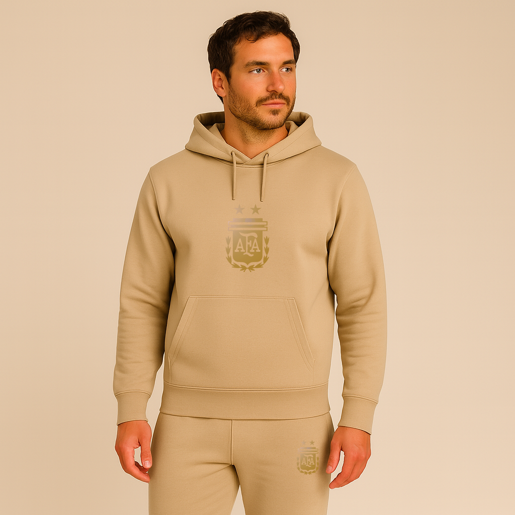 Men's Argentina Soccer Hoodie Joggers Set