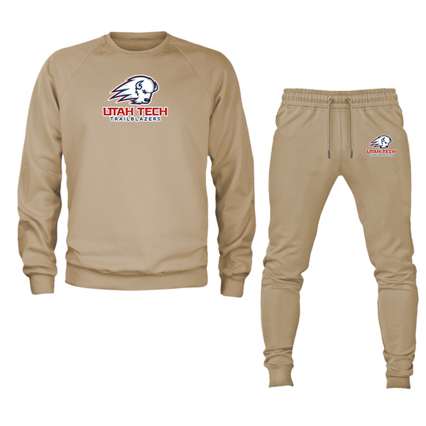Men's Utah Tech Trailblazers Crewneck Sweatshirt Joggers Suit