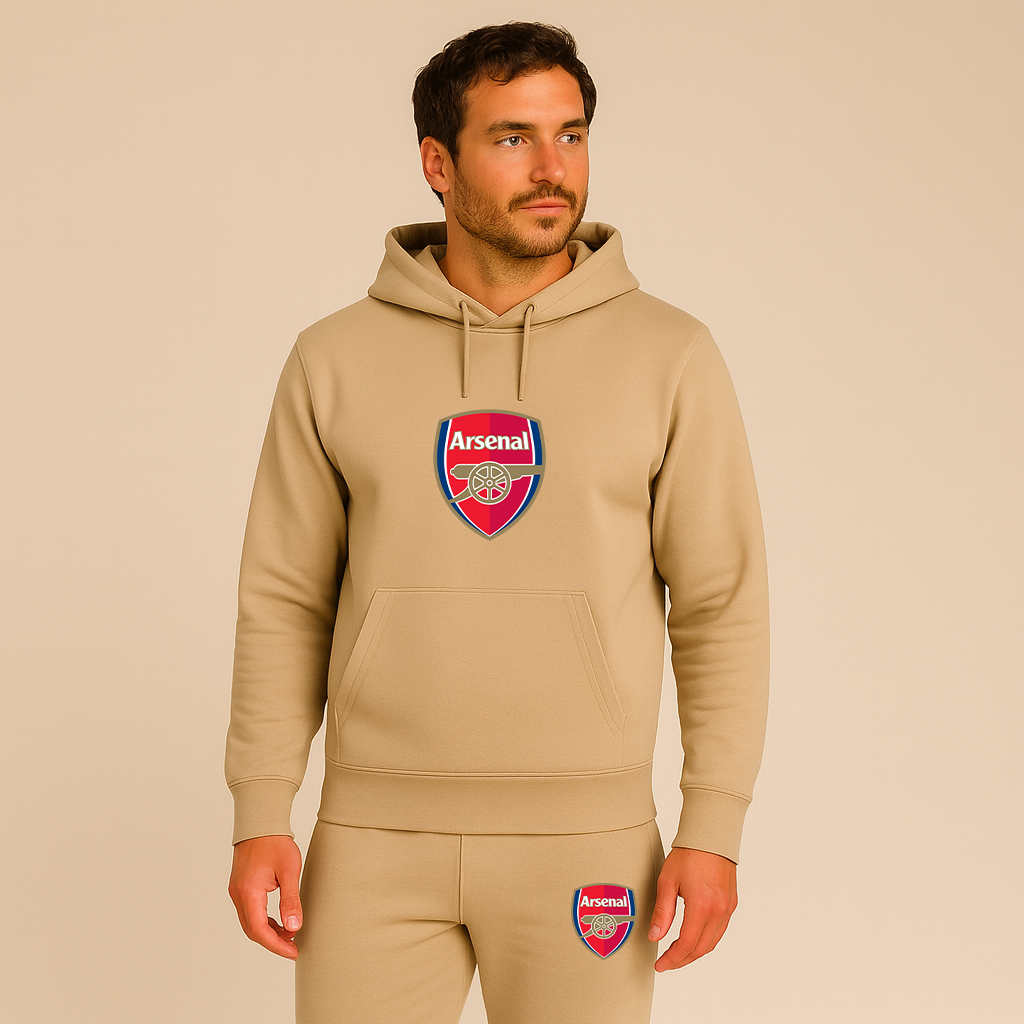 Men's Arsenal Soccer Logo Hoodie Joggers Set