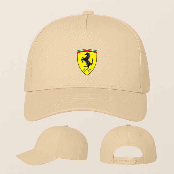Ferrari Motorsport Car Five Panel Twill Snapback Cap