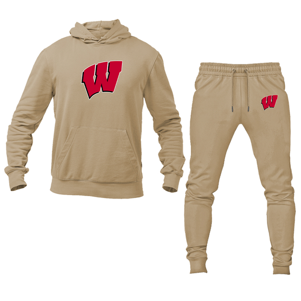 Men's  Wisconsin Badgers Hoodie Joggers Set