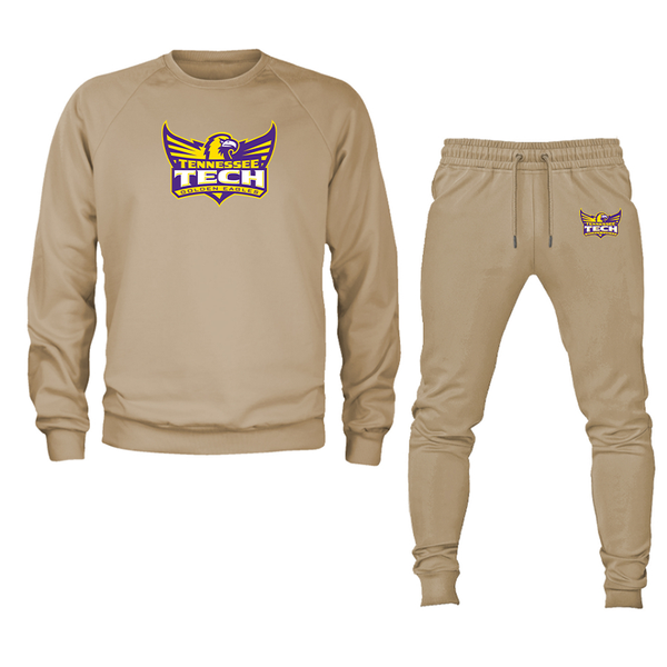 Men's Tennessee Tech Golden Eagles Crewneck Sweatshirt Joggers Suit