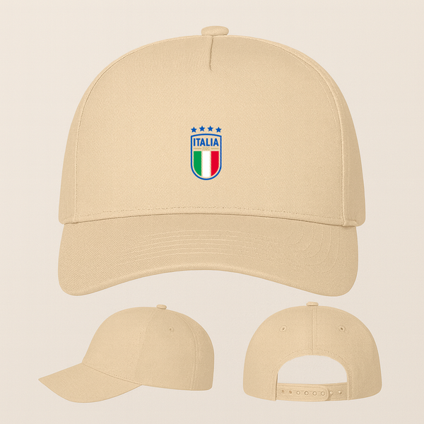 Italy National Soccer Team Five Panel Twill Snapback Cap