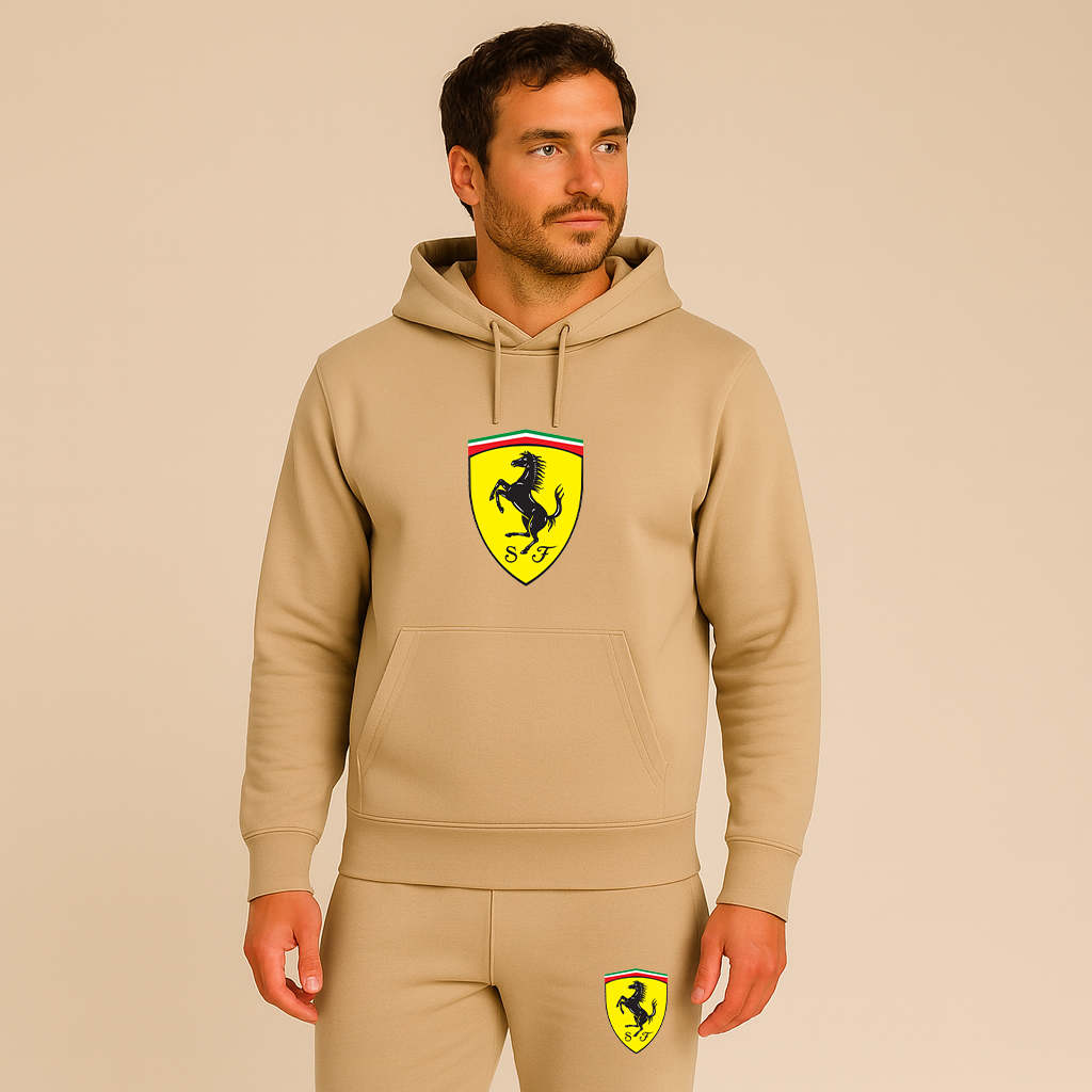 Men’s Ferrari Motorsport Car Hoodie Joggers Set
