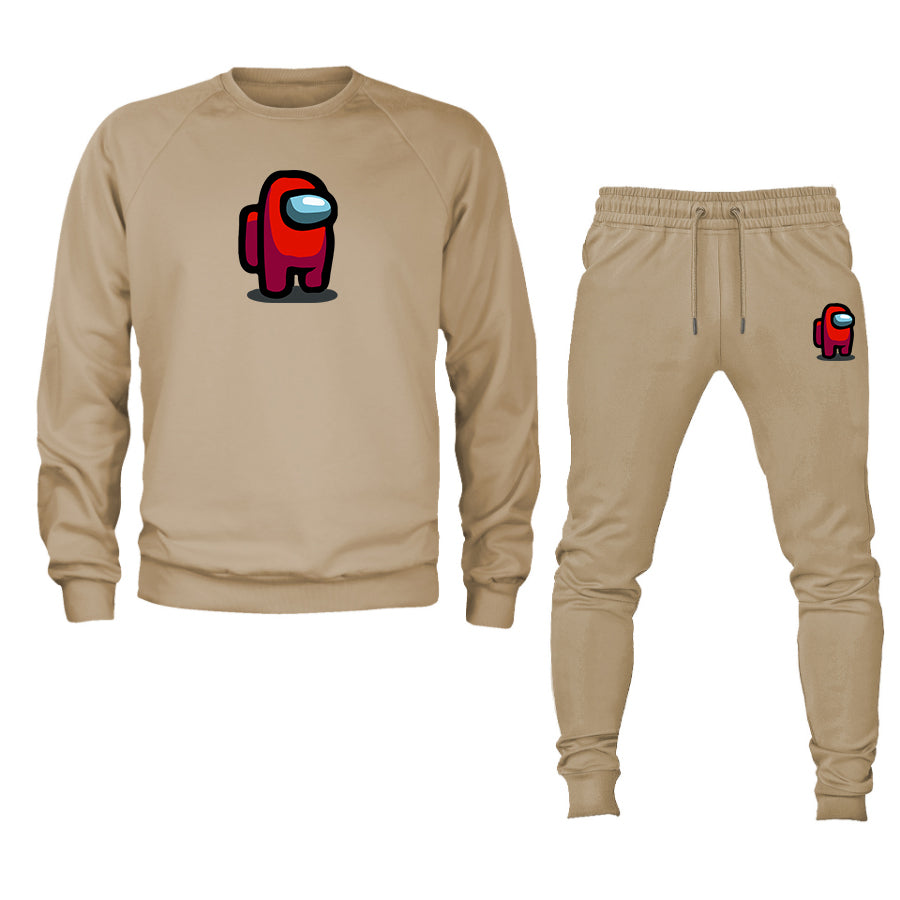 Men's Among US Game Logo Crewneck Sweatshirt Joggers Suit