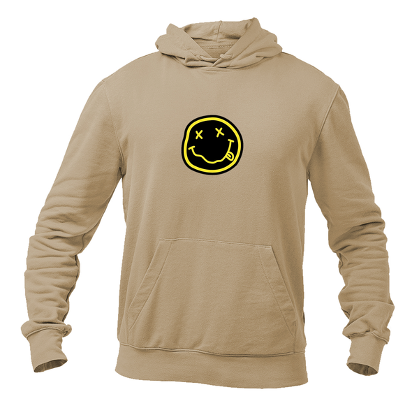 Men's Nirvana Yellow and Black Face Softstyle Midweight Hooded Sweatshirt
