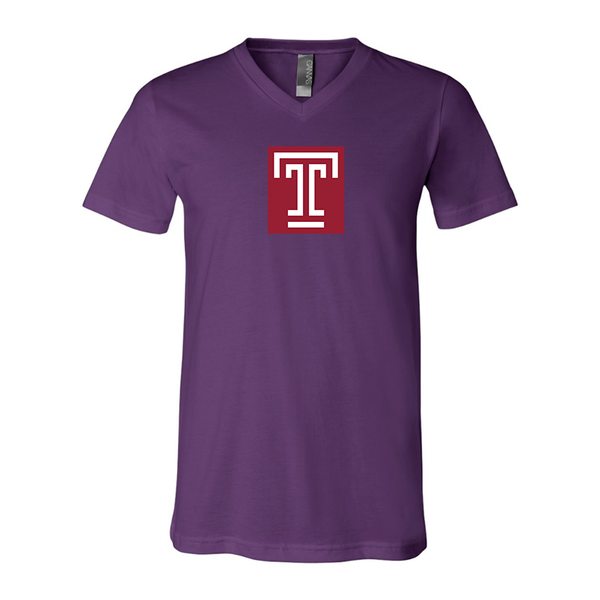 Temple Owls BELLA  CANVAS - Jersey V-Neck T-Shirt