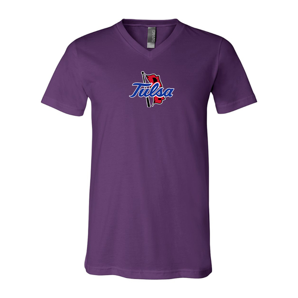 Tulsa Golden Hurricane BELLA  CANVAS - Jersey V-Neck T-Shirt