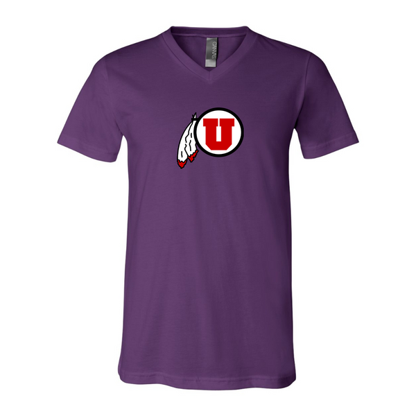Utah Utes BELLA  CANVAS - Jersey V-Neck T-Shirt