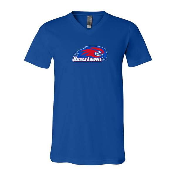 UMass Lowell River Hawks BELLA  CANVAS - Jersey V-Neck T-Shirt