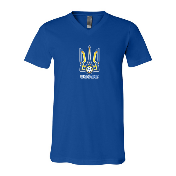 Ukraine National Football Soccer Team BELLA  CANVAS - Jersey V-Neck T-Shirt