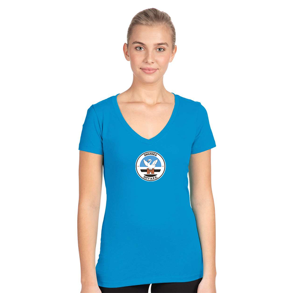 Women's Swansea City Soccer  Next Level V-Neck T-Shirt
