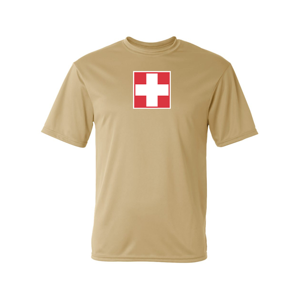 Men's Switzerland National Football Soccer Team Polyester T-Shirt