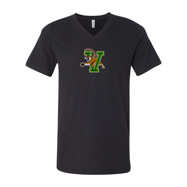 Vermont Catamounts BELLA  CANVAS - Jersey V-Neck T-Shirt