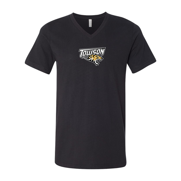Towson Tigers BELLA  CANVAS - Jersey V-Neck T-Shirt