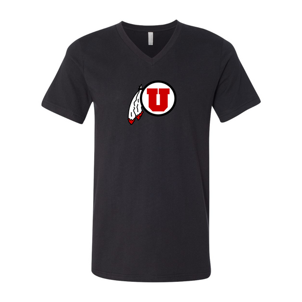Utah Utes BELLA  CANVAS - Jersey V-Neck T-Shirt