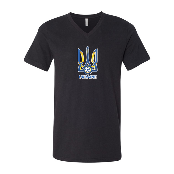 Ukraine National Football Soccer Team BELLA  CANVAS - Jersey V-Neck T-Shirt
