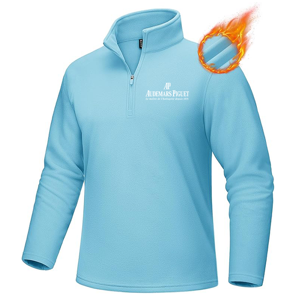 Men's Audemars-Piguet MAGCOMSEN Men_s Quarter-Zip Pullover Polar Fleece Sweatshirt Stand Collar Long Sleeve Shirt for Men Thermal Winter Fall