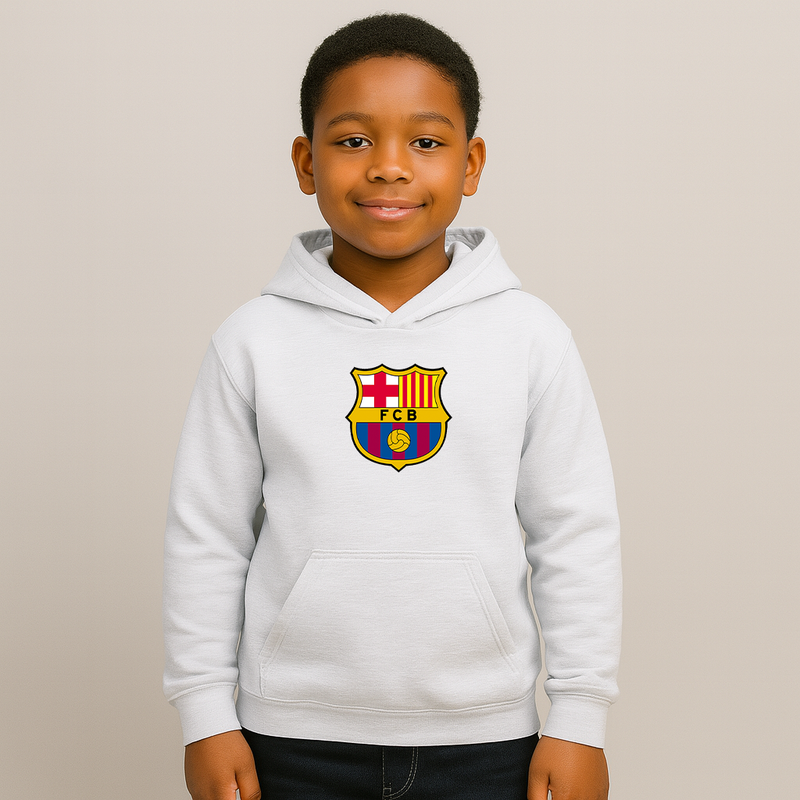 Youth Kids F.C. Barcelona Soccer Pullover Hoodie