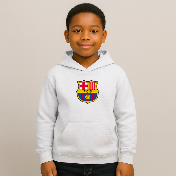 Youth Kids F.C. Barcelona Soccer Pullover Hoodie