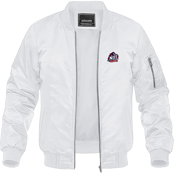 Men's  NJIT Highlanders Logo Lightweight Bomber Jacket Windbreaker Softshell Varsity Jacket Coat