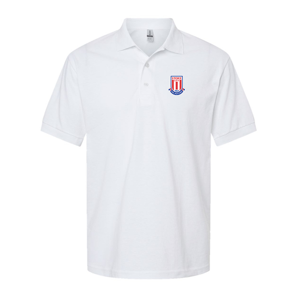 Men's Stoke City Soccer  Gildan Dry Blend Jersey Polo