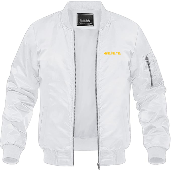 Men's Dallara Logo Lightweight Bomber Jacket Windbreaker Softshell Varsity Jacket Coat