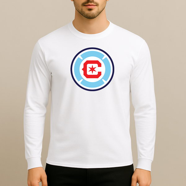 Men's Chicago Fire Soccer Long Sleeve T-Shirt
