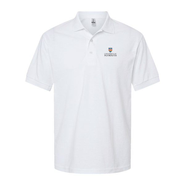 Men's University of Plymouth Logo  Dry Blend Polo