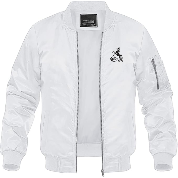 Men's Colt Horse Lightweight Bomber Jacket Windbreaker Softshell Varsity Jacket Coat