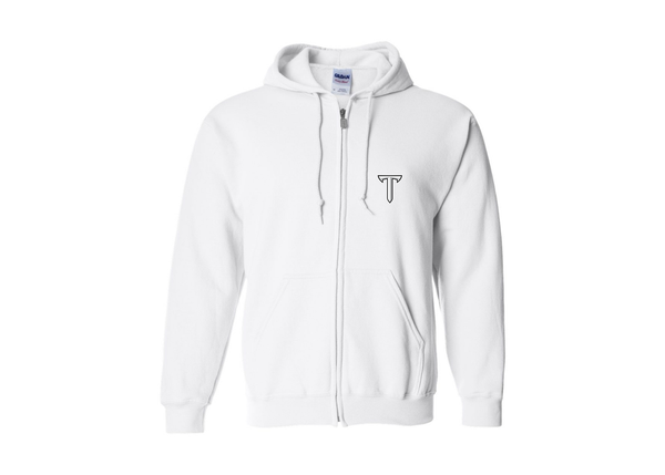 Men's Troy Trojans Gildan  Heavy Blend Full Zip Hooded Sweatshirt