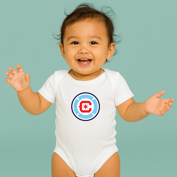 Chicago Fire Soccer Baby Romper Onesie
