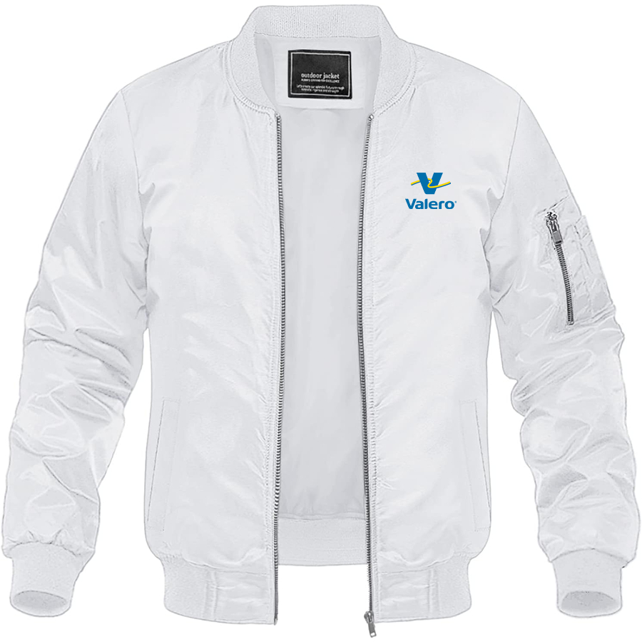 Men's Valero Gas Station Logo Lightweight Bomber Jacket