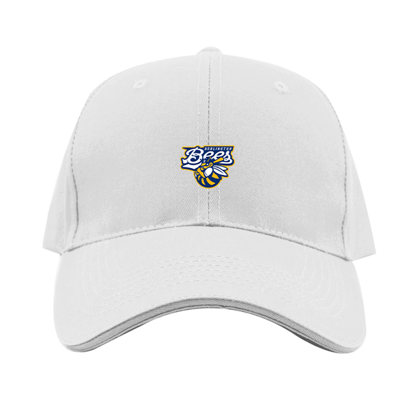 Burlington Bees   Logo  Dad Baseball Cap Hat
