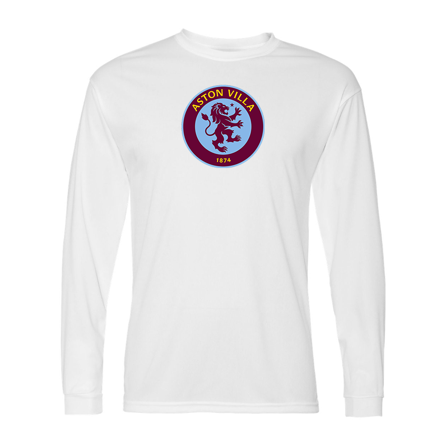Men's Aston Villa Polyester Long Sleeve T-Shirt