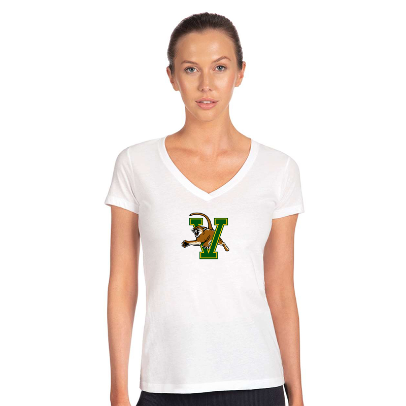 Women's  Vermont Catamounts  V-Neck T-Shirt