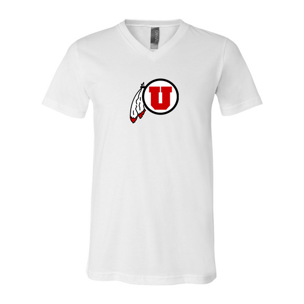 Utah Utes BELLA  CANVAS - Jersey V-Neck T-Shirt