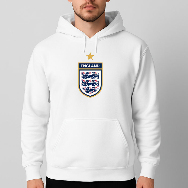 Men's England National Soccer Team Pullover Hoodie