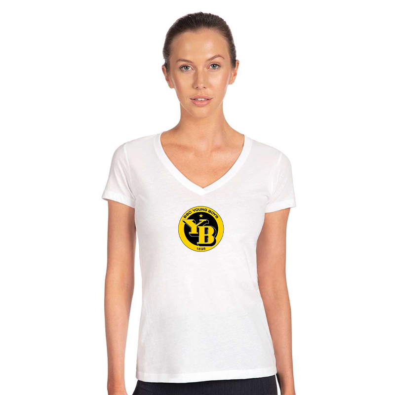 Women's  Young Boys Soccer V-Neck T-Shirt