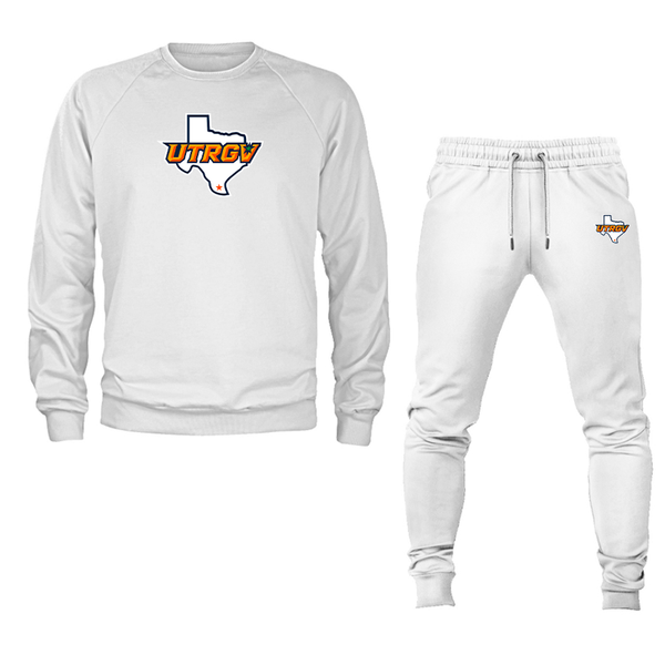 Men's UTRGV Vaqueros Crewneck Sweatshirt Joggers Suit