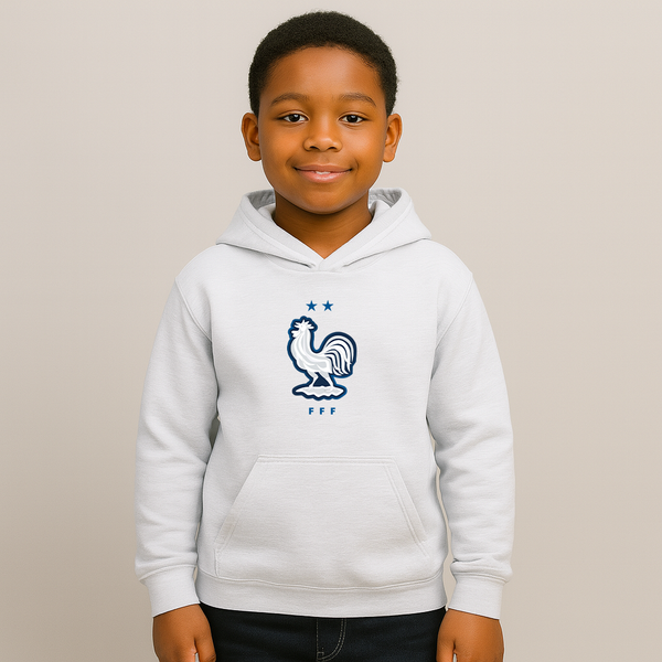 Youth Kids France National Soccer Team  Pullover Hoodie