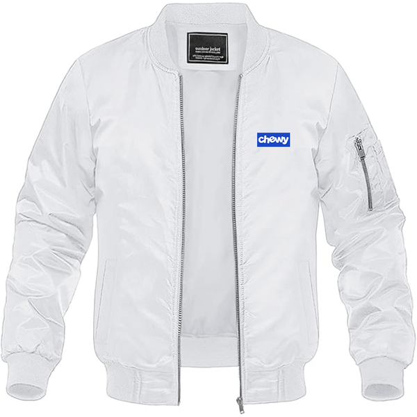 Men's chewy Logo Lightweight Bomber Jacket Windbreaker Softshell Varsity Jacket Coat