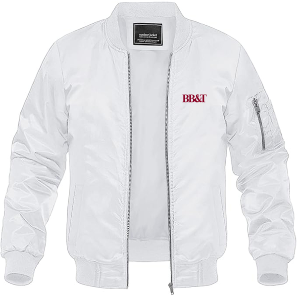 Men's BBT Logo Lightweight Bomber Jacket Windbreaker Softshell Varsity Jacket Coat