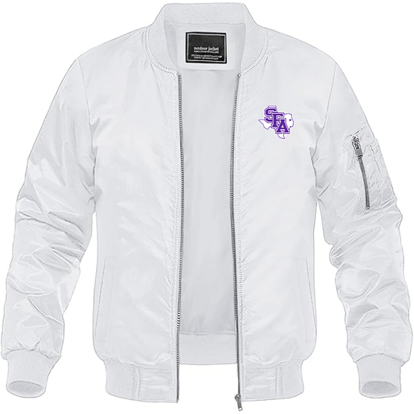 Men's Stephen F. Austin Lumberjacks  Lightweight Bomber Jacket Windbreaker Softshell Varsity Jacket Coat