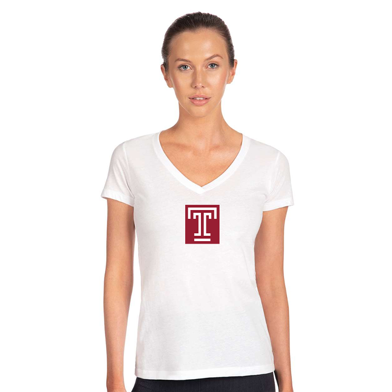 Women's Temple Owls  V-Neck T-Shirt