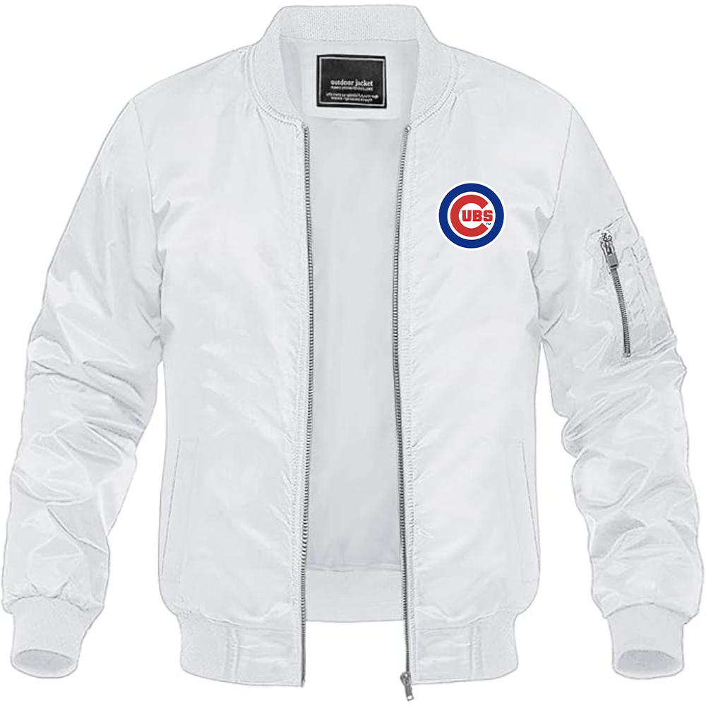 Men's Chicago Cubs Logo Lightweight Bomber Jacket